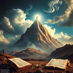 A striking depiction of Mount Sinai, showcasing its significance in Biblical history