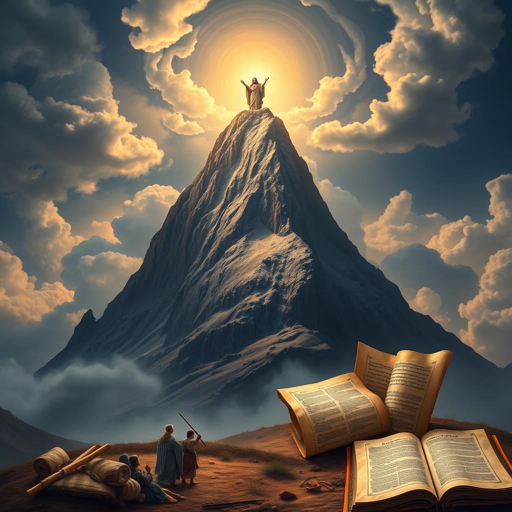 A striking depiction of Mount Sinai, showcasing its significance in Biblical history