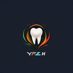 A dental clinic logo that prominently features the initials 'YZFH'. The design is sleek and modern, incorporating the letters into a creative arrangement with subtle dental-themed graphics.