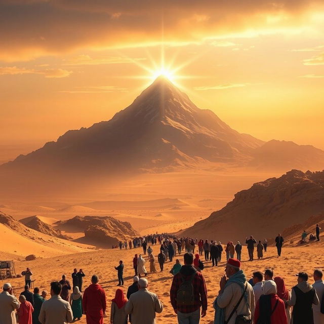 A captivating visual portrayal of Mount Sinai, emphasizing its sacred significance as one of the holiest places in the world