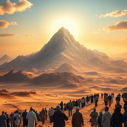 A captivating visual portrayal of Mount Sinai, emphasizing its sacred significance as one of the holiest places in the world