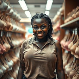 Inside a bra store, a strikingly unique scene unfolds