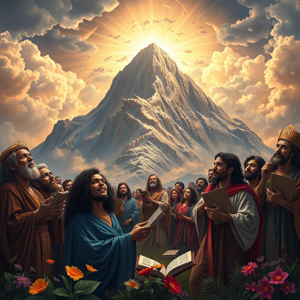 A powerful depiction of Mount Sinai as a symbol of the struggle for truth and obedience to God