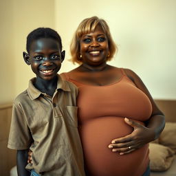 In a basic room setting, a unique and striking scene is presented