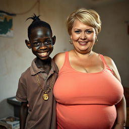 In a poor room setting, an intriguing and striking scene unfolds