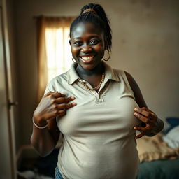 In a poor room setting, a compelling and intense scene unfolds