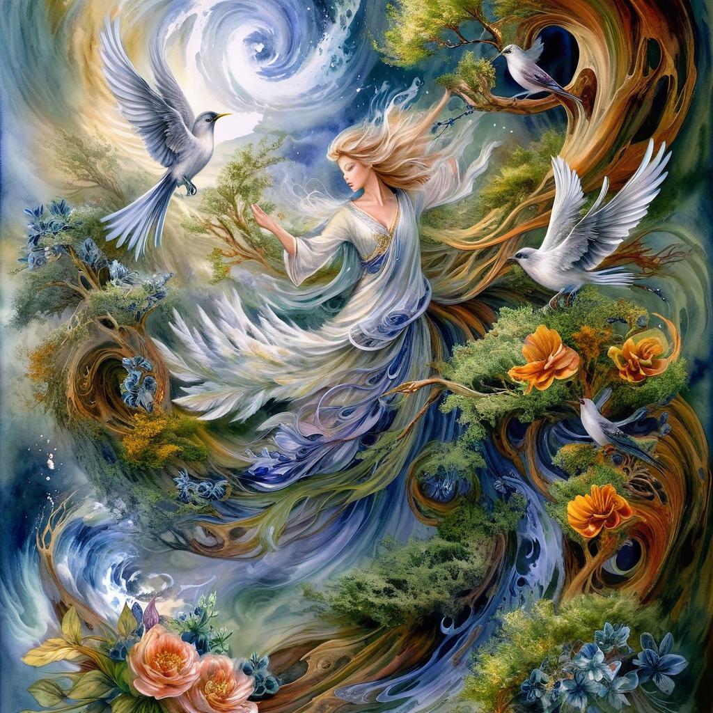 Discover the Enchantment: Ethereal Angelic Fairy Over Serene Seas