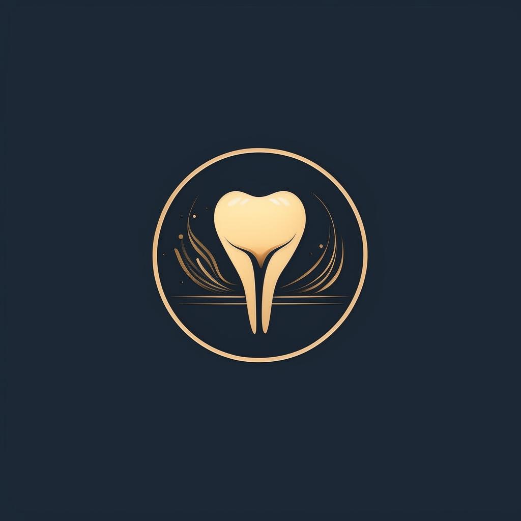 A stylish logo for a dental clinic, prominently featuring 'YZFH'. The design incorporates subtle elements of dentistry, maintaining a professional and sophisticated look.