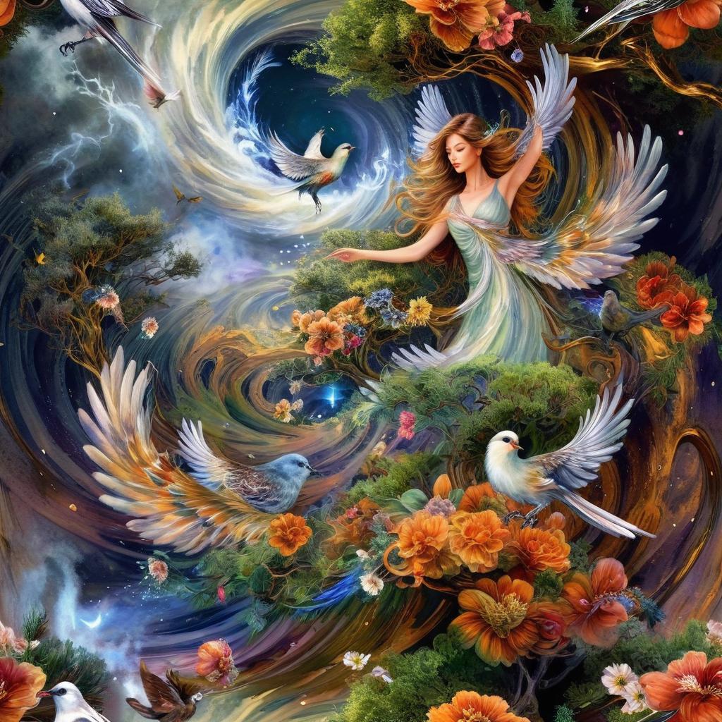 Mythical Serenity: Fairy and Mermaid