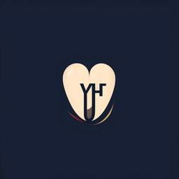 A sharp and professional logo for a dental clinic, clearly displaying the letters 'YZFH'. The design cleverly incorporates dental elements while keeping a clean, minimalist aesthetic.