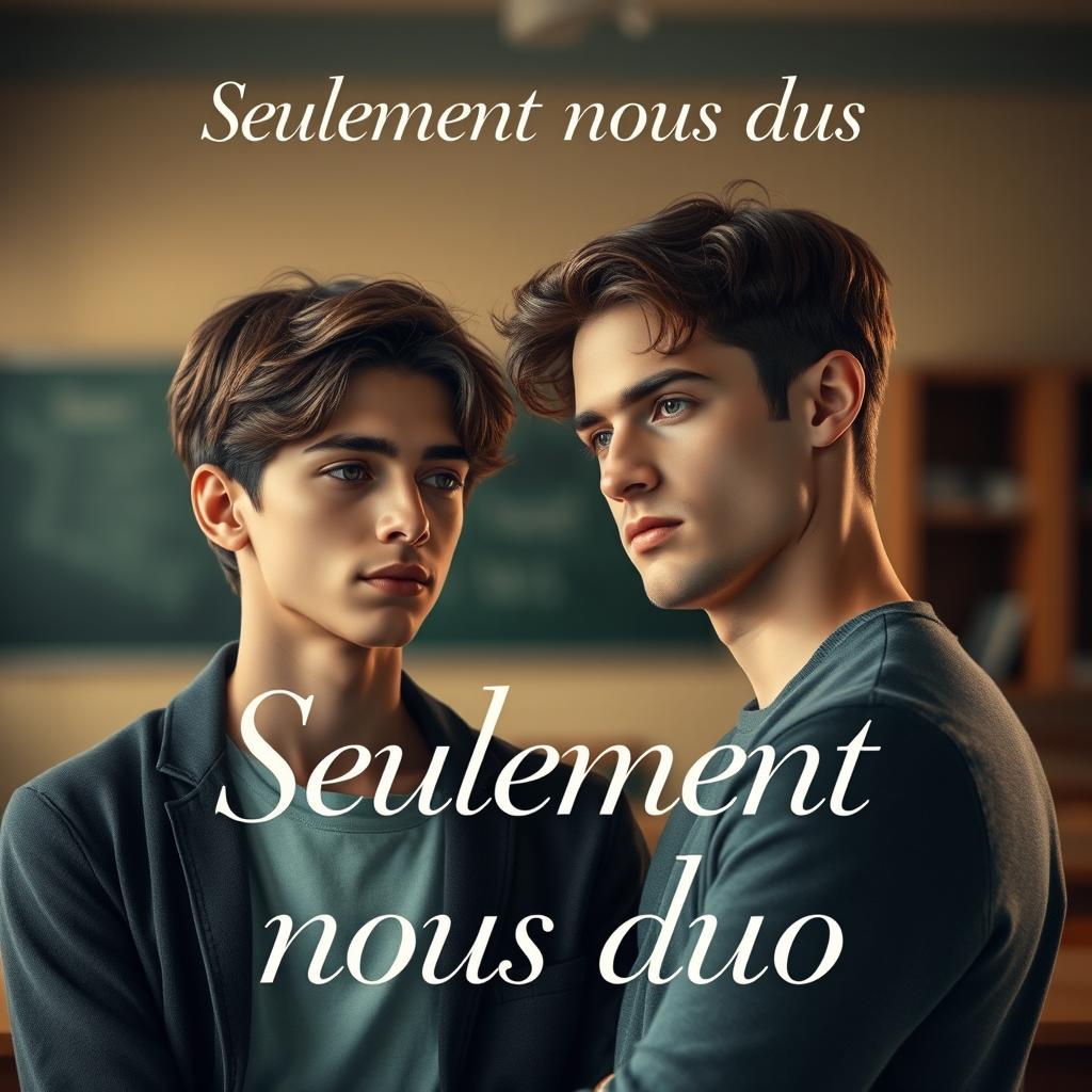 A captivating book cover for the story titled "Seulement nous deux"