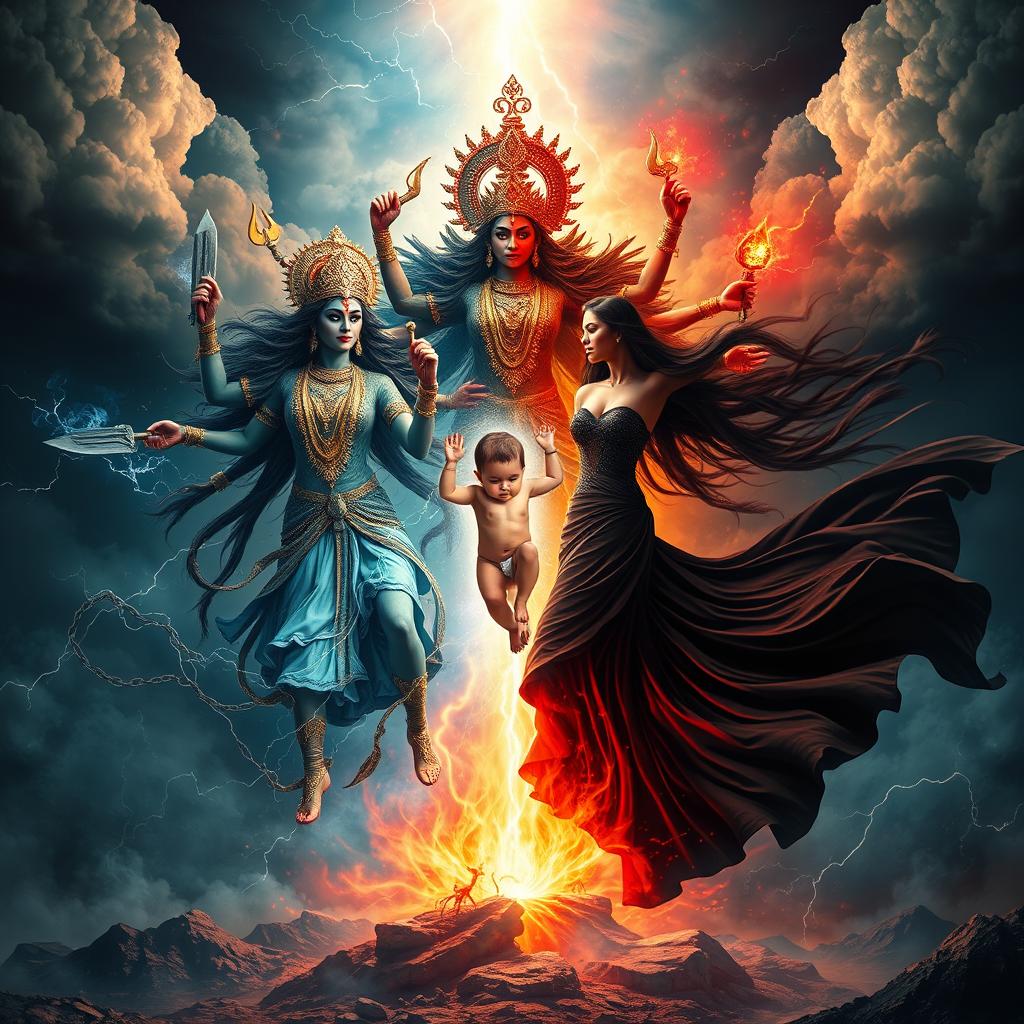 An epic confrontation between Goddess Kali and Goddess Lilith in a dramatic and chaotic battle for the Antichrist, the son of the end times