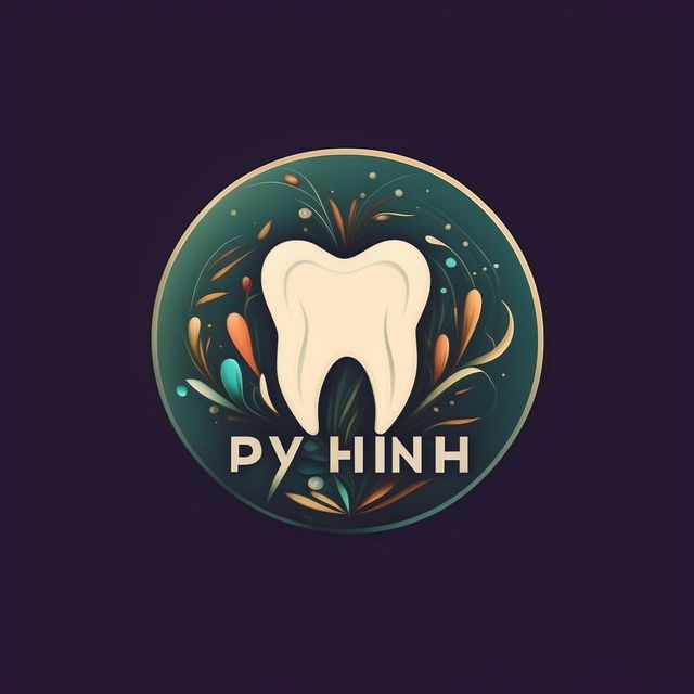 Design a logo for a dental clinic with 'YZFH' prominently displayed. The logo features dental-themed graphics harmoniously integrated with the text in a modern and professional style.