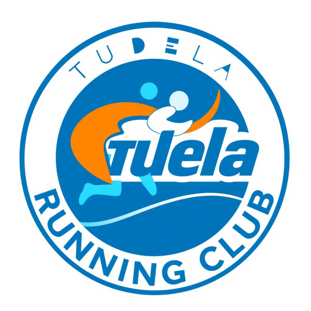 A circular logo for a running club named 'Tudela Running Club'