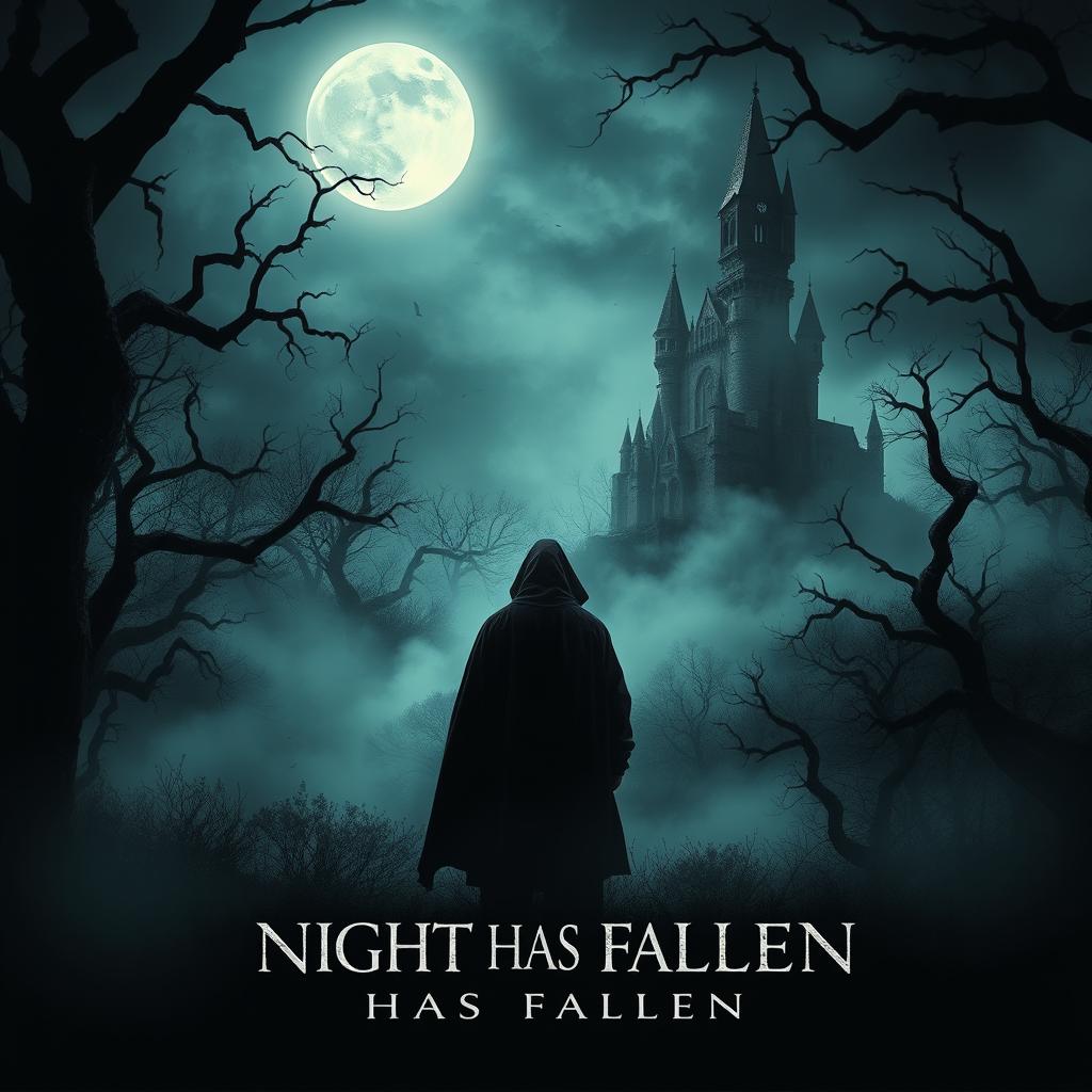 A captivating poster design for a movie titled 'NIGHT HAS FALLEN'