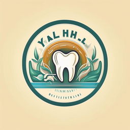 Design a logo for a dental clinic with 'YZFH' prominently displayed. The logo features dental-themed graphics harmoniously integrated with the text in a modern and professional style.