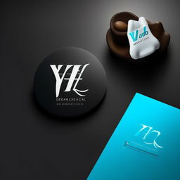 Create a clean, modern logo for a dental clinic, prominently incorporating 'YZFH'. The design subtly blends the initials with inspirational dental imagery to create a unique, professional brand identity.