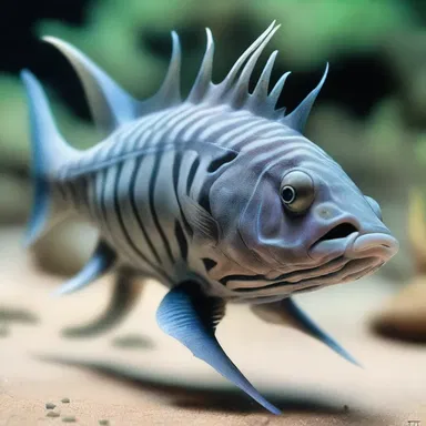 The unique shape and pattern of the Anaspid fish's armored head inspired the design of a futuristic building.