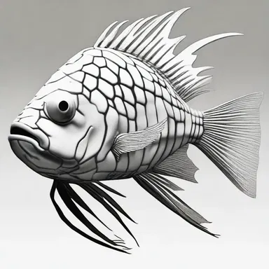 The unique shape and pattern of the Anaspid fish's armored head inspired the design of a futuristic building.