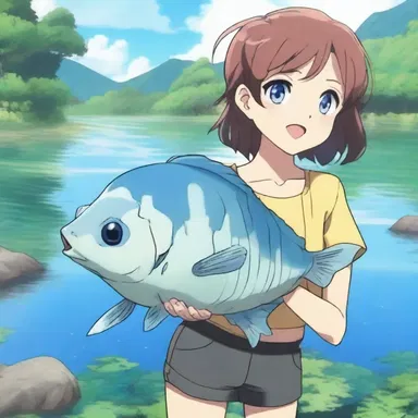 The protagonist in the anime series had a pet Anaspid fish that accompanied them on their epic adventures.