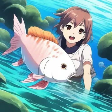 The protagonist in the anime series had a pet Anaspid fish that accompanied them on their epic adventures.