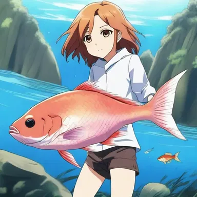 The protagonist in the anime series had a pet Anaspid fish that accompanied them on their epic adventures.