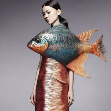 The fashion designer incorporated the distinctive scale texture of the Anaspid fish into their latest clothing collection.