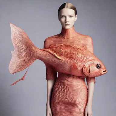 The fashion designer incorporated the distinctive scale texture of the Anaspid fish into their latest clothing collection.