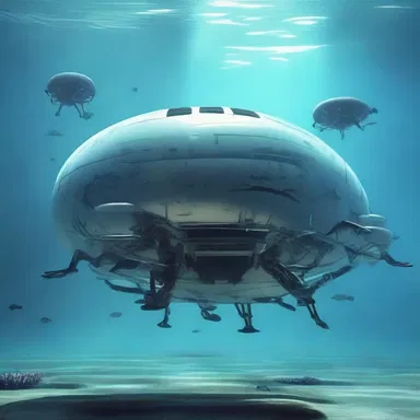 In the futuristic sci-fi novel, humans genetically engineered Anaspid-like creatures to serve as underwater transportation.