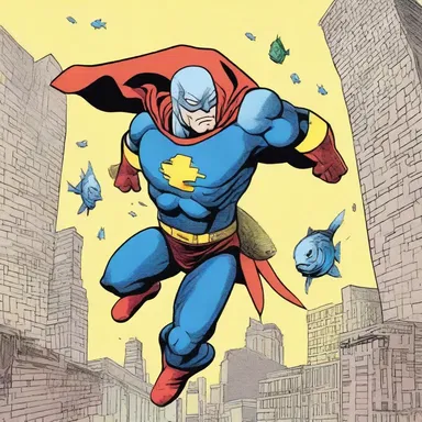 The comic book superhero had an Anaspid fish as their sidekick, using its armored head to protect the city.