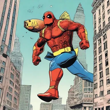 The comic book superhero had an Anaspid fish as their sidekick, using its armored head to protect the city.