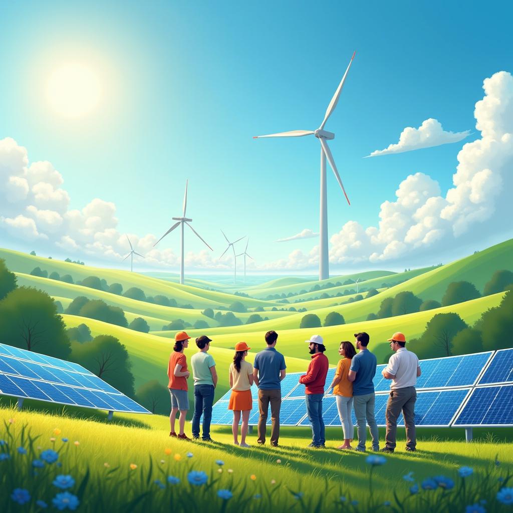 A vibrant and engaging image focused on alternative energy, ideal for a presentation