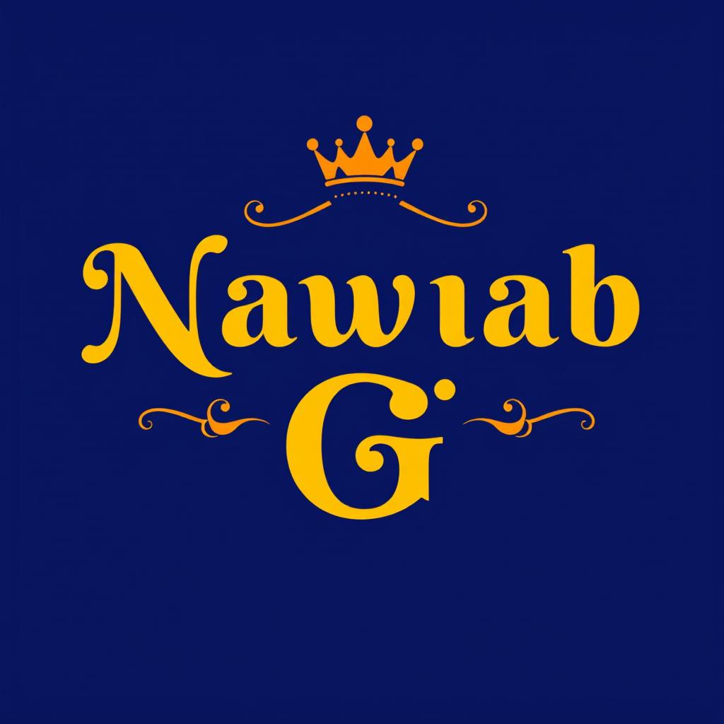 A visually striking logo for an authentic food brand named 'Nawab G'