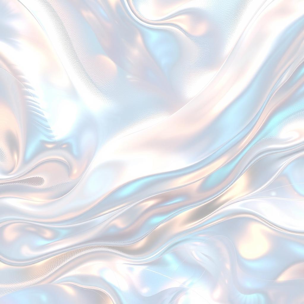 A beautiful animation featuring shimmering mother of pearl textures, with iridescent colors and fluid movements