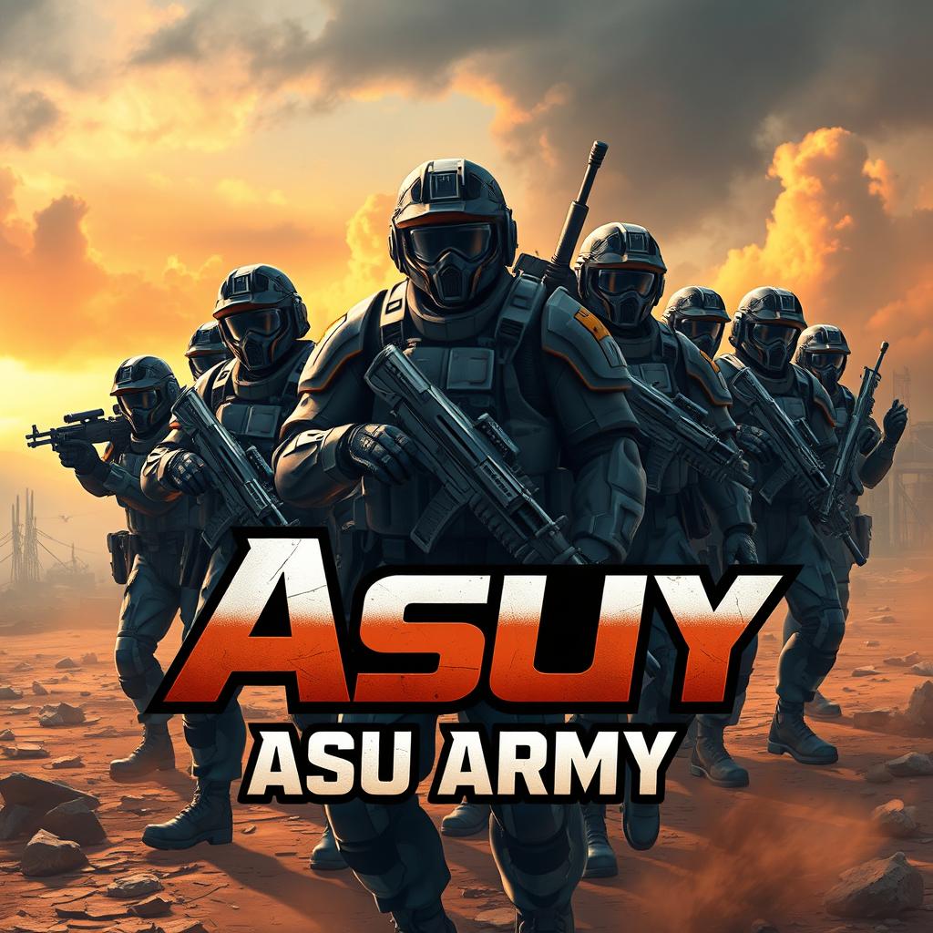 A dynamic and exciting digital artwork depicting an Asu army in a powerful stance