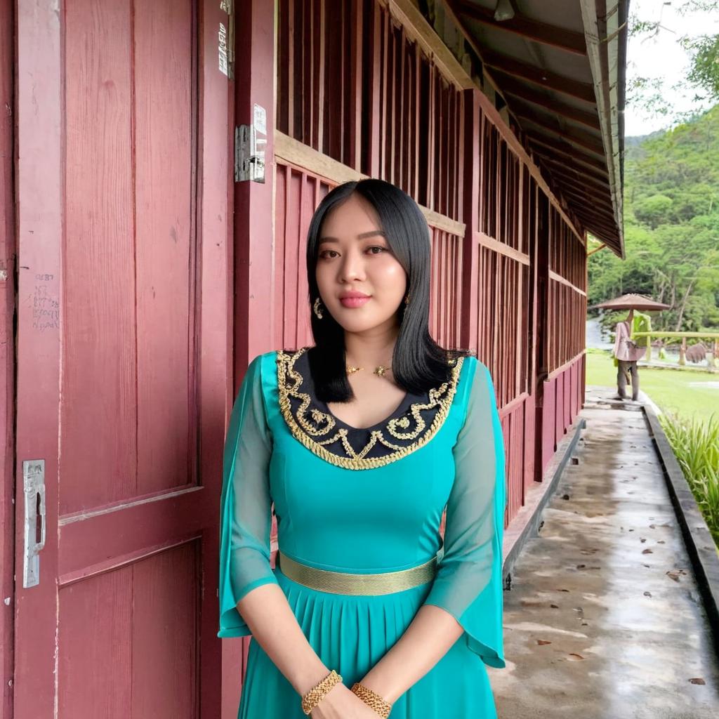 Elegance in Turquoise: Fashion Meets Urban Architecture