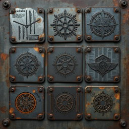 Vintage Vibes: Worn Post-Apocalyptic Perforated Cards
