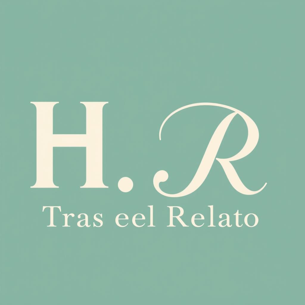 A minimalist logo design featuring the uppercase letters 'H' and 'R' for the blog 'Historia Tras el Relato', which examines the facts behind stories