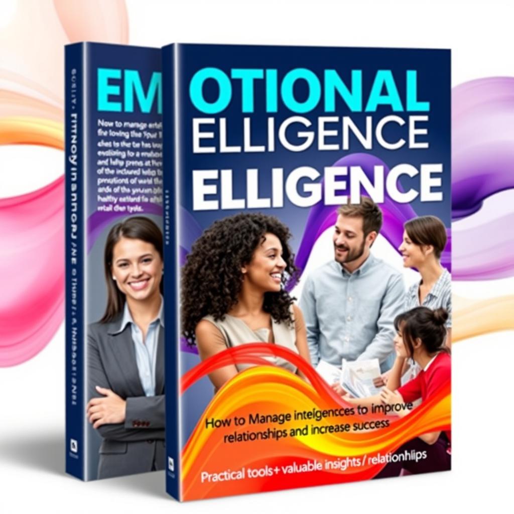An engaging book cover design titled 'Emotional Intelligence - How to Manage Emotions to Improve Relationships and Increase Success'