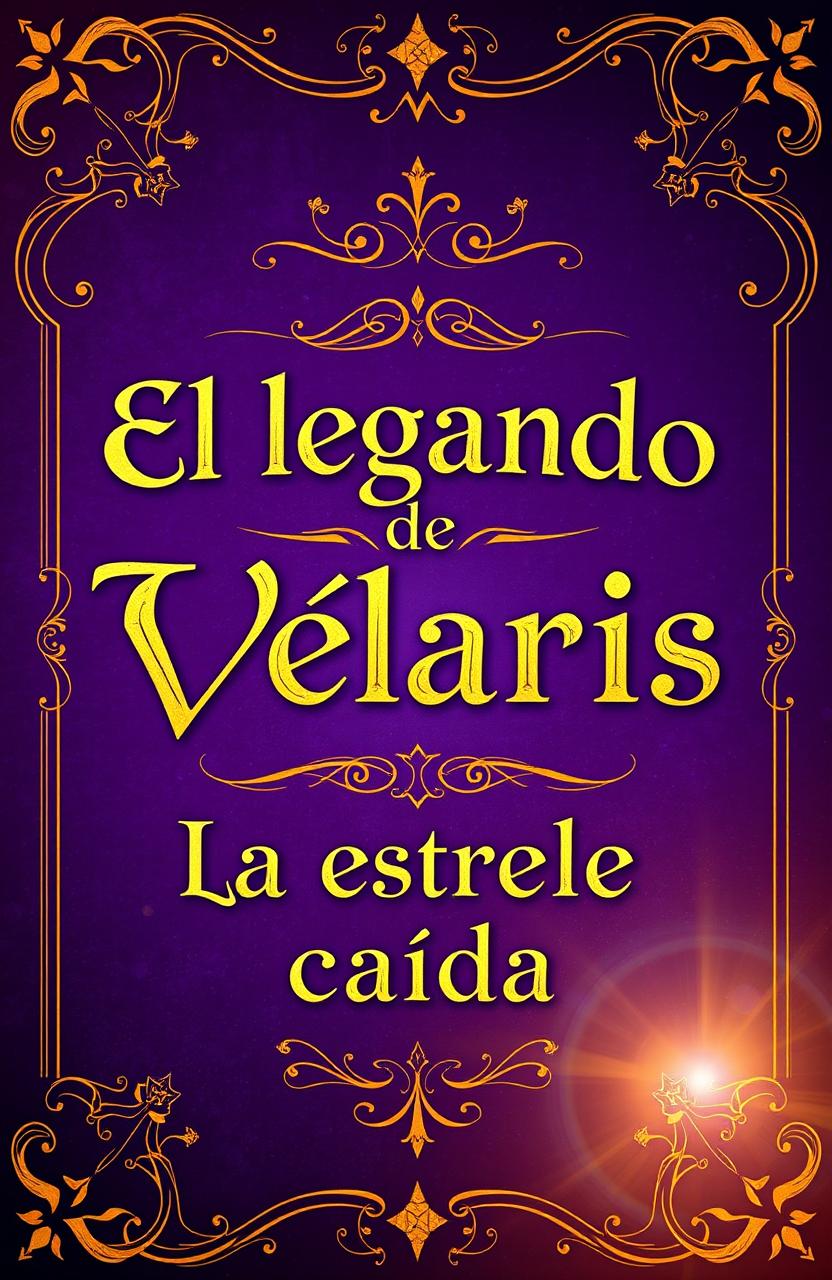 A fantasy book cover titled 'El legado de Vélaris: La estrella caída'