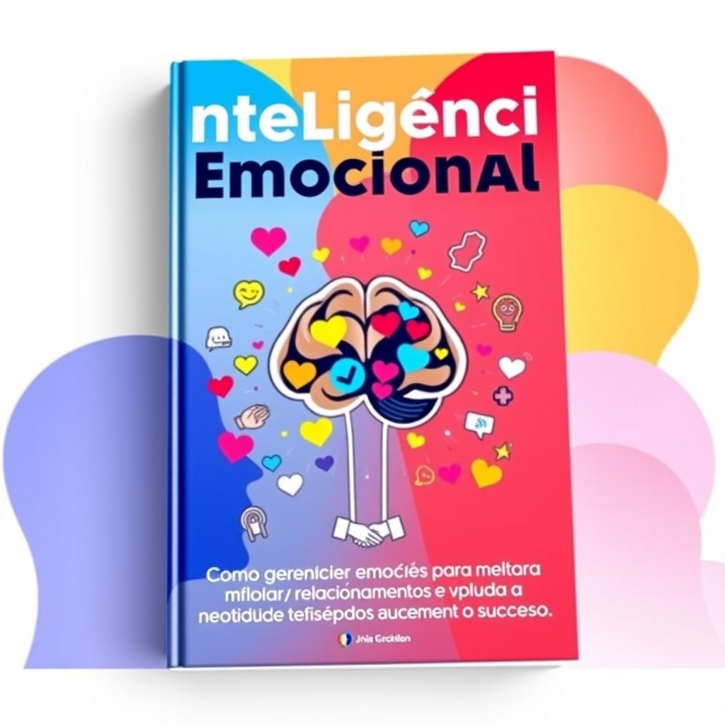 A visually appealing book cover titled 'Inteligência Emocional - Como Gerenciar Emoções para Melhorar Relacionamentos e Aumentar o Sucesso'