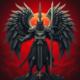 A full depiction of Azrael, the god of death, featuring majestic wings