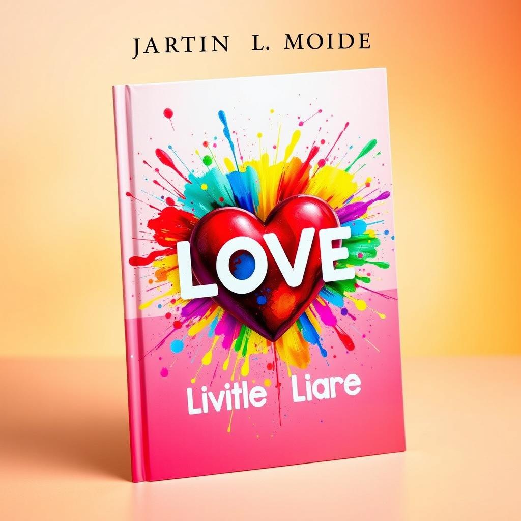 A vibrant book cover featuring an exploding heart at the center, bursting with a multitude of colors like red, blue, yellow, green, and pink