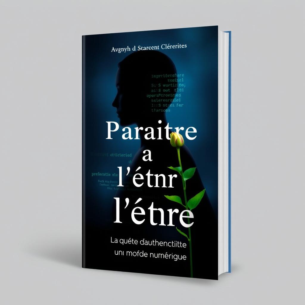 Book cover design for 'Du Paraître à l'Être: La Quête d'Authenticité dans un Monde Numérique'