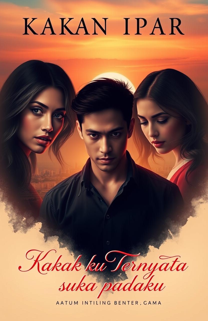 A dramatic and romantic cover design for a story about love and infidelity