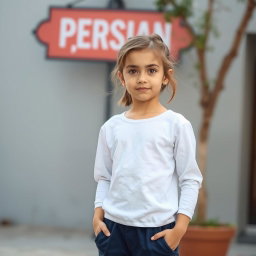 A young girl with light brown hair and big round eyes, standing at 162 cm, showcasing a tiny athletic body