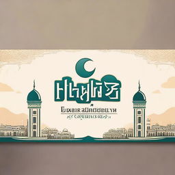 Design a YouTube banner featuring the name 'Islamic Brothers 96'. Make sure it captures the essence of Islamic unity, brotherhood, and spirituality. Use soothing and elegant colors.