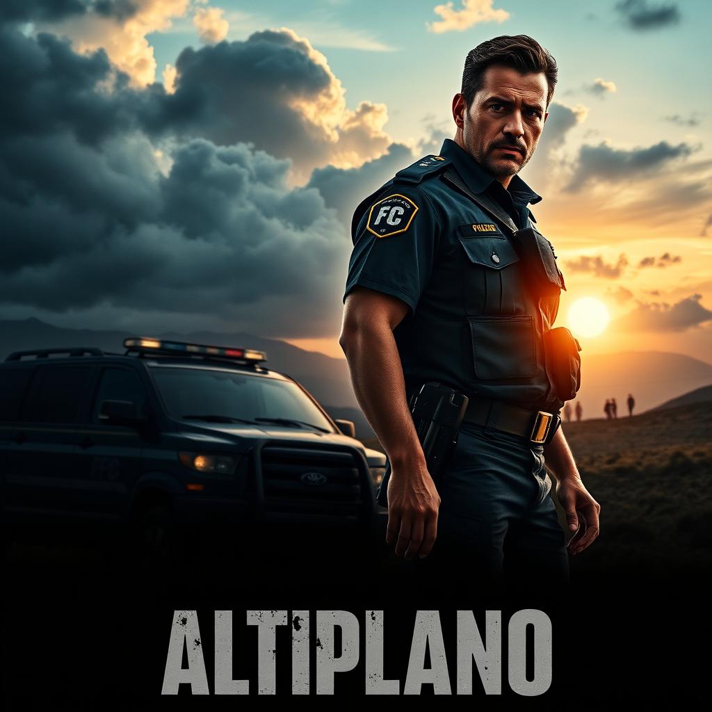 A dramatic movie poster for a fictional film titled 'Altiplano'