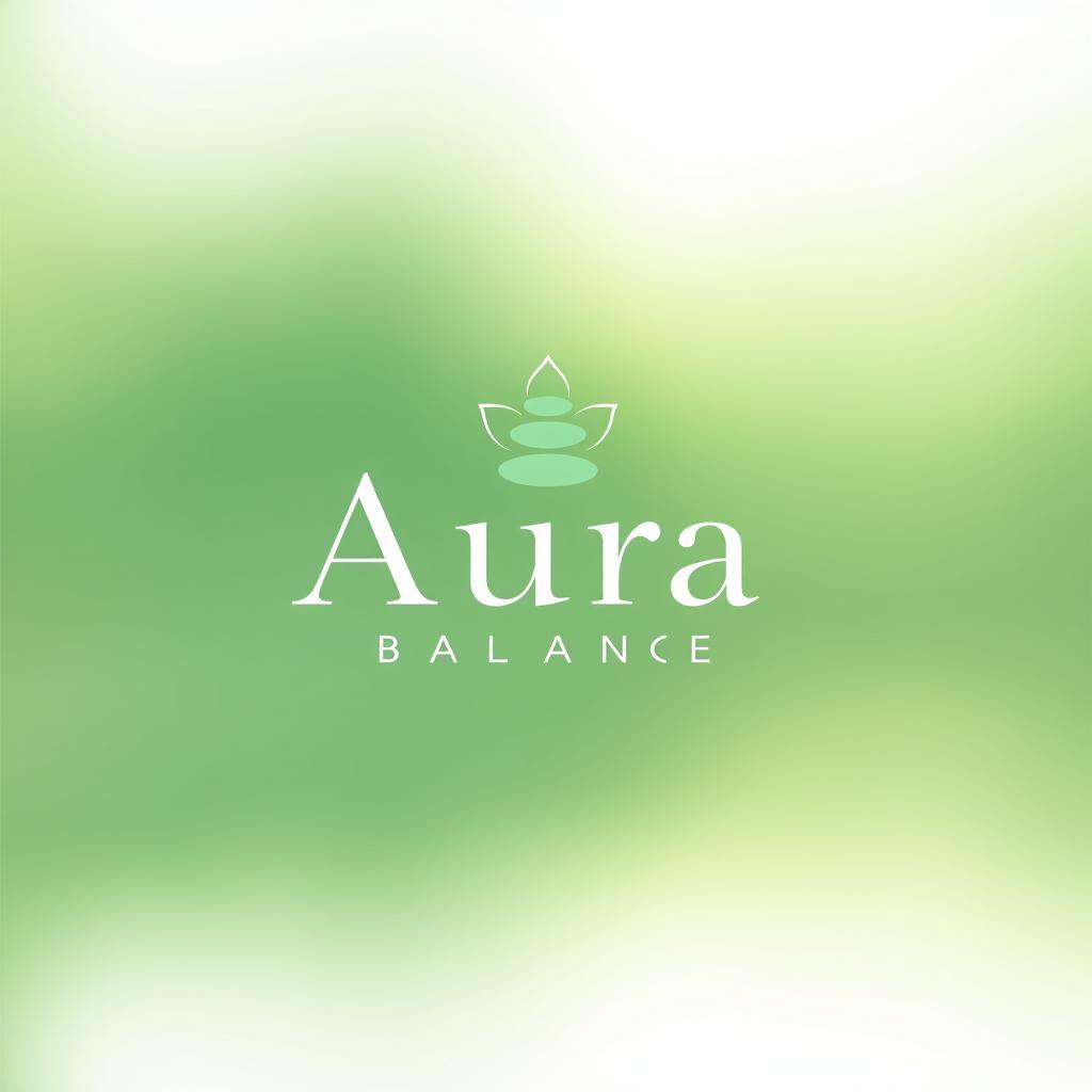 A sleek and modern logo design for a spa named 'Aura Balance'