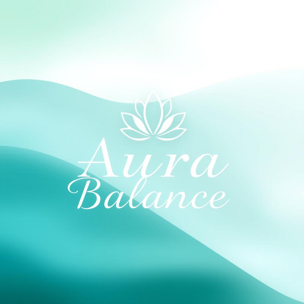 A sophisticated and elegant logo design for a spa named 'Aura Balance'